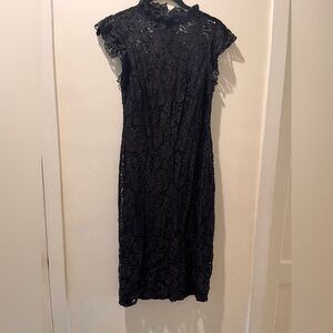 Enfocus Studio Black Lace Midi Dress